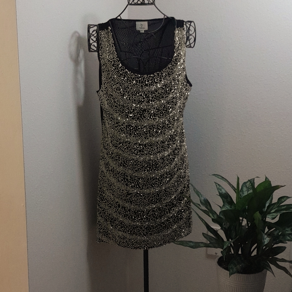 Gold Beaded Dress